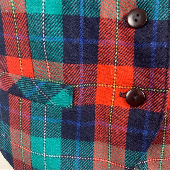 Vintage Signature Expressions plaid tartan wool lined vest - Picture 3 of 7